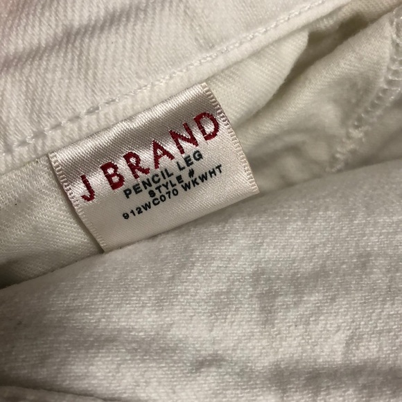 NEW J Brand white pencil leg destroyed knee - Picture 8 of 8